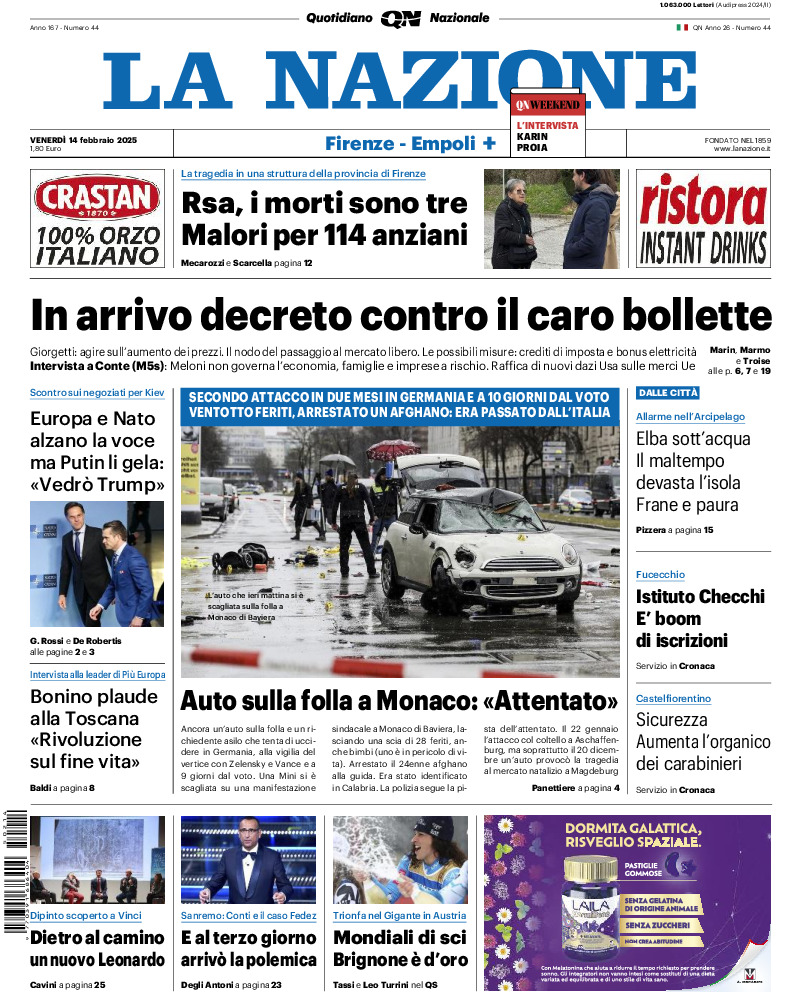 Prima-pagina-la nazione-edizione-di-oggi-20250214